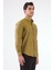 Koyu Sarı Erkek Slim Fit Düz Brent Düğmeli Yaka Uzun Kol Gömlek 2