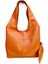 Randy Hakiki Deri Turuncu Omuz Çantası 1