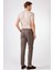 Kahve Düz Slim Fit Casual Erkek Pantolon 3