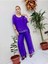 NC6641 Italyan Pulpayetli Ipek Takım Mor 1