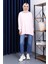 Toz Pembe Önü Kısa Arkası Uzun Oversize Sweatshirt 2