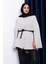 Gri Kemerli Şordonlu Triko Panço 1