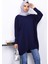 Lacivert Bisiklet Yaka Merserize Tunik 3