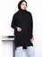 Siyah Önü Kısa Arkası Uzun Triko Tunik 3