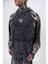 Erkek War Baskılı Yıkamalı Kapüşonlu Oversize Hoodie Siyah 5