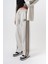 Erkek 3'lü Şerit Detaylı Kışlık Doubleface Baggy Eşofman Altı Ekru 1