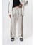 Erkek 3'lü Şerit Detaylı Kışlık Doubleface Baggy Eşofman Altı Ekru 2