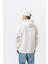Erkek Minimalism Series Nakışlı Kapüşonlu Oversize Hoodie Ekru 1