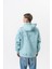 Erkek Minimalism Series Nakışlı Kapüşonlu Oversize Hoodie Bebe Mavi 1