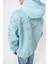 Erkek Minimalism Series Nakışlı Kapüşonlu Oversize Hoodie Bebe Mavi 4