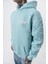 Erkek Minimalism Series Nakışlı Kapüşonlu Oversize Hoodie Bebe Mavi 5