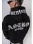 Erkek Astro Mode Baskılı Kapüşonlu Oversize Hoodie Siyah 5