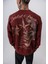 Erkek Divided Baskılı Yıkamalı Bisiklet Yaka Oversize Sweatshirt Bordo 4
