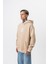 Erkek Itsbyzey Nakışlı Kapüşonlu Oversize Hoodie Bej 3