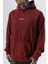 Erkek Snake Baskılı Yıkamalı Kapüşonlu Oversize Hoodie Bordo 5