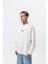 Erkek Memory Baskılı Bisiklet Yaka Oversize Sweatshirt Ekru 3