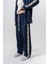 Erkek Respire Şerit Detaylı Kışlık Doubleface Baggy Eşofman Altı Lacivert 1