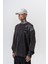 Erkek Snake Nakışlı Yıkamalı Bisiklet Yaka Oversize Sweatshirt Siyah 3
