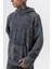 Erkek 10 Baskılı Yıkamalı Kapüşonlu Oversize Hoodie Siyah 5