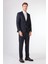 Lacivert Armürlü Slim Fit Casual Takım Elbise 1