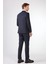 Lacivert Armürlü Slim Fit Casual Takım Elbise 3