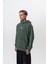 Erkek Snake Baskılı Yıkamalı Kapüşonlu Oversize Hoodie Yeşil 3