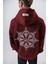 Erkek Itsbyzey Nakışlı Kapüşonlu Oversize Hoodie Bordo 5