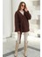 Önü Bağlamalı Buklet Kimono Ceket Kahve 8265 4