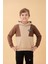 Erkek Çocuk Kapüşonlu Parçalı 3 Ip Sweatshirt Taş 3