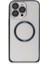CPT90 iPhone 15 Pro Max Kılıf Metal Bumper Magneticsafe Kapak - Lacivert 2