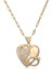 Çelik Gold Renk Kalp ve Yüzük Kolyesi Sevgiliye Muhteşem Bir Aşk Kolyesi Paslanmaz Çelik Antialerjik 4