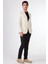 Bej Erkek Slim Fit Düz Mono Yaka Casual Ceket 9