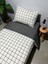 Çarşaflı Tek Kişilik Nevresim Takımı | Kare | Tam Takım 2