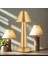 ® Çatı Model Gold Renk Şarjlı Dokunmatik 3 Renkli LED Masa Lambası 4