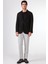 Siyah Erkek Slim Fit Çizgili Sivri Yaka Ceket 104443 5