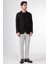 Siyah Erkek Slim Fit Çizgili Sivri Yaka Ceket 104443 6