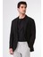 Siyah Erkek Slim Fit Çizgili Sivri Yaka Ceket 104443 8
