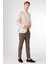 Krem Erkek Slim Fit Düz Mono Yaka Casual Ceket 9