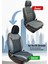 Toyota Urban Cruiser Uyumlu Oto Koltuk Kılıfı Deri, Kumaş Premium Füme Siyah 3