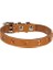 Cattie Gerçek Deriden Taşlı Kedi Boyun Tasması Small Camel 1X16-20 cm 1
