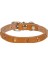 Cattie Gerçek Deriden Taşlı Kedi Boyun Tasması Medium Camel 1X20-23 cm 3