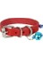 Cattie Boncuklu Deri Küçük Irk Köpek ve Kedi Boyun Tasması Xsmall Kırmızı 1X12-16 cm 3
