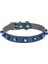 Cattie Boncuklu Deri Küçük Irk Köpek ve Kedi Boyun Tasması Large Royal Mavi 1.2X23-27 cm 4