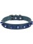 Cattie Boncuklu Deri Küçük Irk Köpek ve Kedi Boyun Tasması Xlarge Royal Mavi 1.5X26-30 cm 4