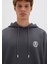 Mvjns Logo Baskılı Kapüşonlu Antrasit Sweatshirt 0611786-80106 5