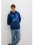M Logo Baskılı Kapüşonlu Lacivert Sweatshirt 0S10106-89353 1