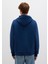 M Logo Baskılı Kapüşonlu Lacivert Sweatshirt 0S10106-89353 5