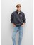 Mavi Logo Baskılı Yarı Fermuarlı Antrasit Sweatshirt 0S10208-80106 1