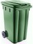 SY-6511 Eko Tekerlekli Kapaklı Plastik Çöp Konteyneri 240 Lt Yeşil 1