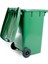 SY-6511 Eko Tekerlekli Kapaklı Plastik Çöp Konteyneri 240 Lt Yeşil 3